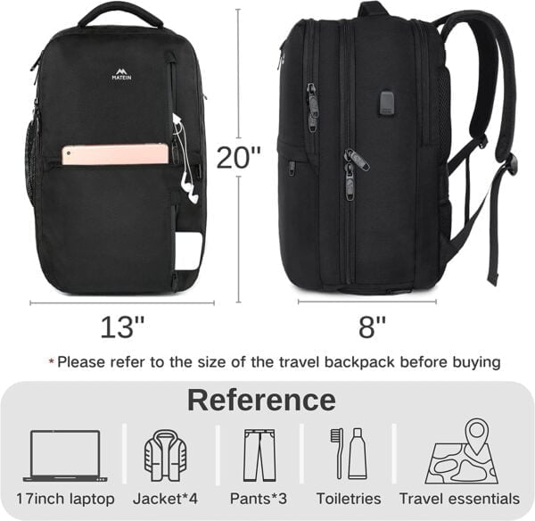 Effortless Travel with MATEIN 40L Backpack2